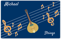 Thumbnail for Personalized School Band Placemat XV - Blue Background - Strings X -  View