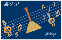 Thumbnail for Personalized School Band Placemat XV - Blue Background - Strings XIII -  View
