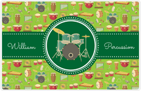 Thumbnail for Personalized School Band Placemat XVI - Green Background - Percussion I -  View