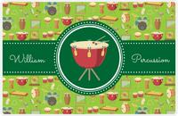 Thumbnail for Personalized School Band Placemat XVI - Green Background - Percussion III -  View