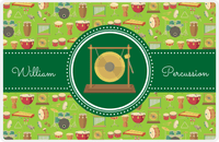 Thumbnail for Personalized School Band Placemat XVI - Green Background - Percussion IV -  View