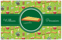 Thumbnail for Personalized School Band Placemat XVI - Green Background - Percussion VII -  View