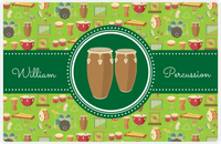 Thumbnail for Personalized School Band Placemat XVI - Green Background - Percussion IX -  View