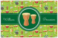 Thumbnail for Personalized School Band Placemat XVI - Green Background - Percussion X -  View