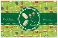 Thumbnail for Personalized School Band Placemat XVI - Green Background - Percussion XI -  View