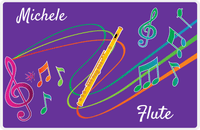 Thumbnail for Personalized School Band Placemat XVIII - Purple Background - Flute -  View