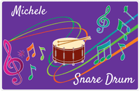 Thumbnail for Personalized School Band Placemat XVIII - Purple Background - Snare -  View