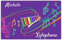 Thumbnail for Personalized School Band Placemat XVIII - Purple Background - Xylophone -  View