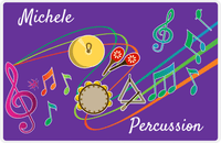 Thumbnail for Personalized School Band Placemat XVIII - Purple Background - Hand Percussion -  View