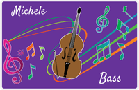 Thumbnail for Personalized School Band Placemat XVIII - Purple Background - Bass -  View