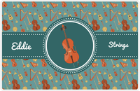 Thumbnail for Personalized School Band Placemat XXI - Dark Teal Background - Strings II -  View