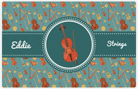 Thumbnail for Personalized School Band Placemat XXI - Dark Teal Background - Strings III -  View