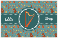 Thumbnail for Personalized School Band Placemat XXI - Dark Teal Background - Strings IV -  View