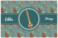 Thumbnail for Personalized School Band Placemat XXI - Dark Teal Background - Strings IX -  View