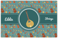 Thumbnail for Personalized School Band Placemat XXI - Dark Teal Background - Strings X -  View