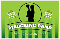 Thumbnail for Personalized School Band Placemat XXIV - Green Background - Musician III -  View