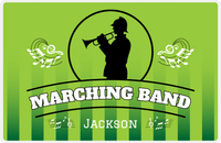 Thumbnail for Personalized School Band Placemat XXIV - Green Background - Musician VI -  View