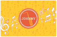 Thumbnail for Personalized School Band Placemat XXIII - Yellow Background - Saxophone -  View
