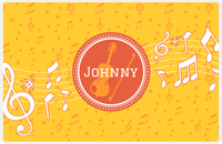 Thumbnail for Personalized School Band Placemat XXIII - Yellow Background - Violin -  View