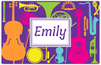 Thumbnail for Personalized School Band Placemat XXV - Purple Background - Rectangle Nameplate -  View