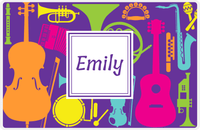 Thumbnail for Personalized School Band Placemat XXV - Purple Background - Square Nameplate -  View