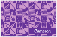 Thumbnail for Personalized School Band Placemat XXVI - Purple Background -  View