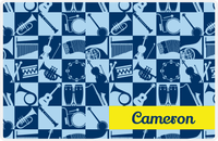 Thumbnail for Personalized School Band Placemat XXVI - Blue Background -  View