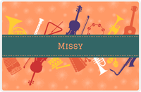 Thumbnail for Personalized School Band Placemat XXIX - Orange Background -  View