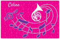 Thumbnail for Personalized School Band Placemat XXXI - Pink Background - French Horn -  View