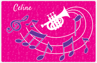 Thumbnail for Personalized School Band Placemat XXXI - Pink Background - Piccolo Trumpet -  View