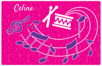 Thumbnail for Personalized School Band Placemat XXXI - Pink Background - Drum -  View