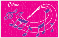 Thumbnail for Personalized School Band Placemat XXXI - Pink Background - Recorder -  View