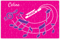 Thumbnail for Personalized School Band Placemat XXXI - Pink Background - Flute -  View