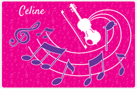 Thumbnail for Personalized School Band Placemat XXXI - Pink Background - Violin -  View
