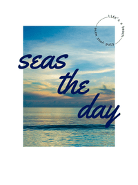 Thumbnail for Seas The Day T-Shirt - White - Decorate View