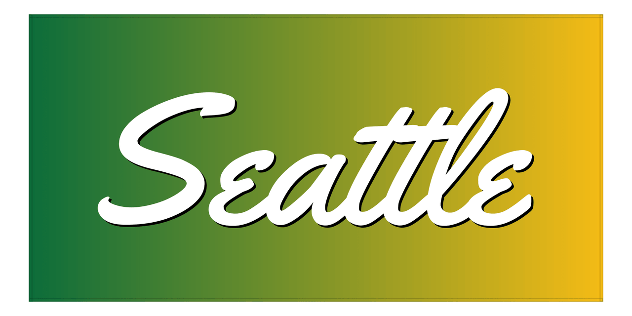 Seattle Ombre Beach Towel - Front View
