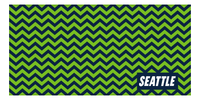 Thumbnail for Personalized Seattle Chevron Beach Towel - Front View
