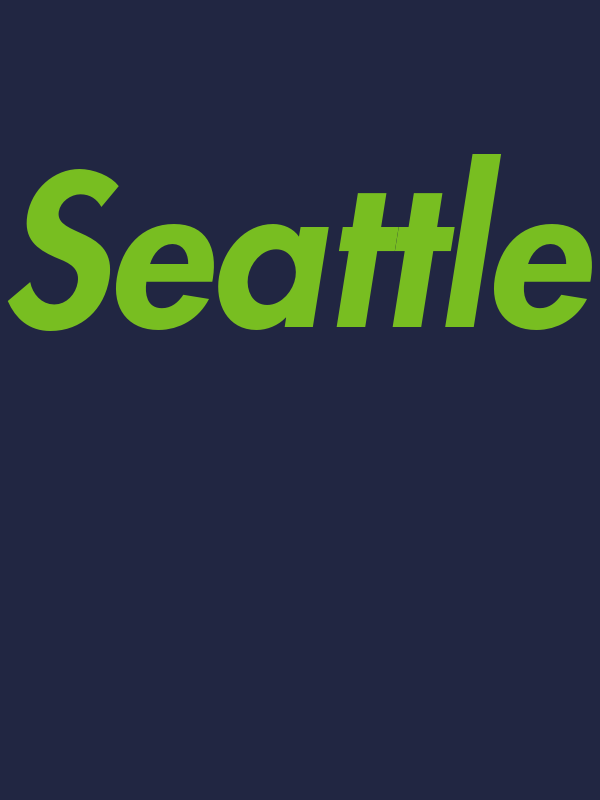 Personalized Seattle T-Shirt - Blue - Decorate View