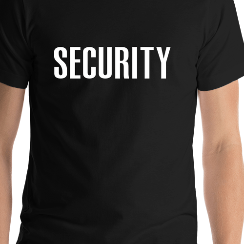 Security T-Shirt - Black - Shirt Close-Up View