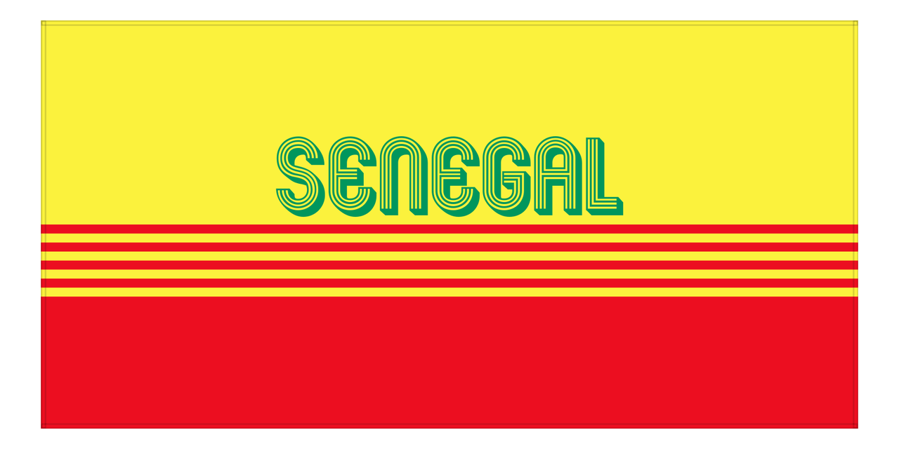 Personalized Senegal Beach Towel - Front View