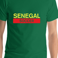 Thumbnail for Senegal Soccer T-Shirt - Green - Shirt Close-Up View
