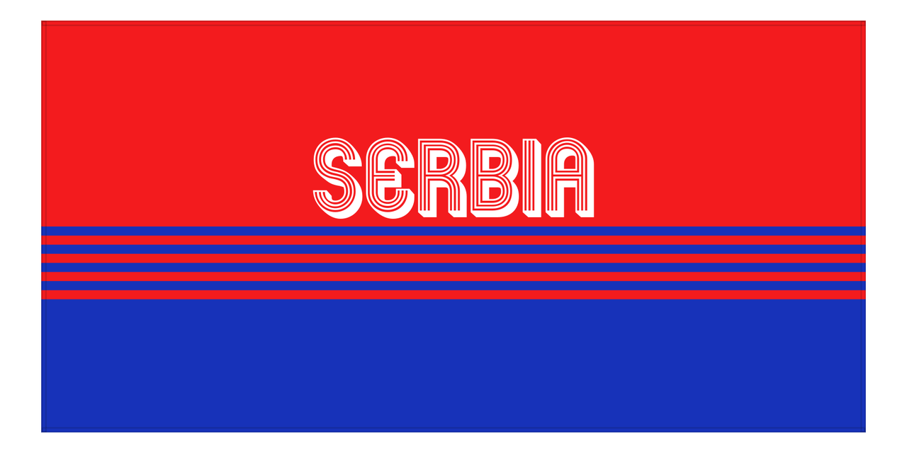 Personalized Serbia Beach Towel - Front View