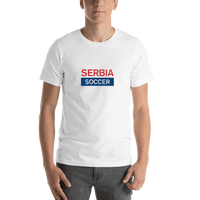 Thumbnail for Serbia Soccer T-Shirt - White - Shirt View