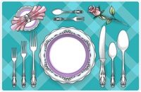 Thumbnail for Setting The Table Placemat - Teal -  View