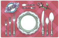 Thumbnail for Setting The Table Placemat - Red -  View