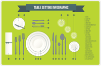 Thumbnail for Setting The Table Placemat - Green -  View