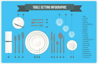 Thumbnail for Setting The Table Placemat - Blue -  View