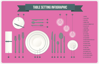 Thumbnail for Setting The Table Placemat - Pink -  View