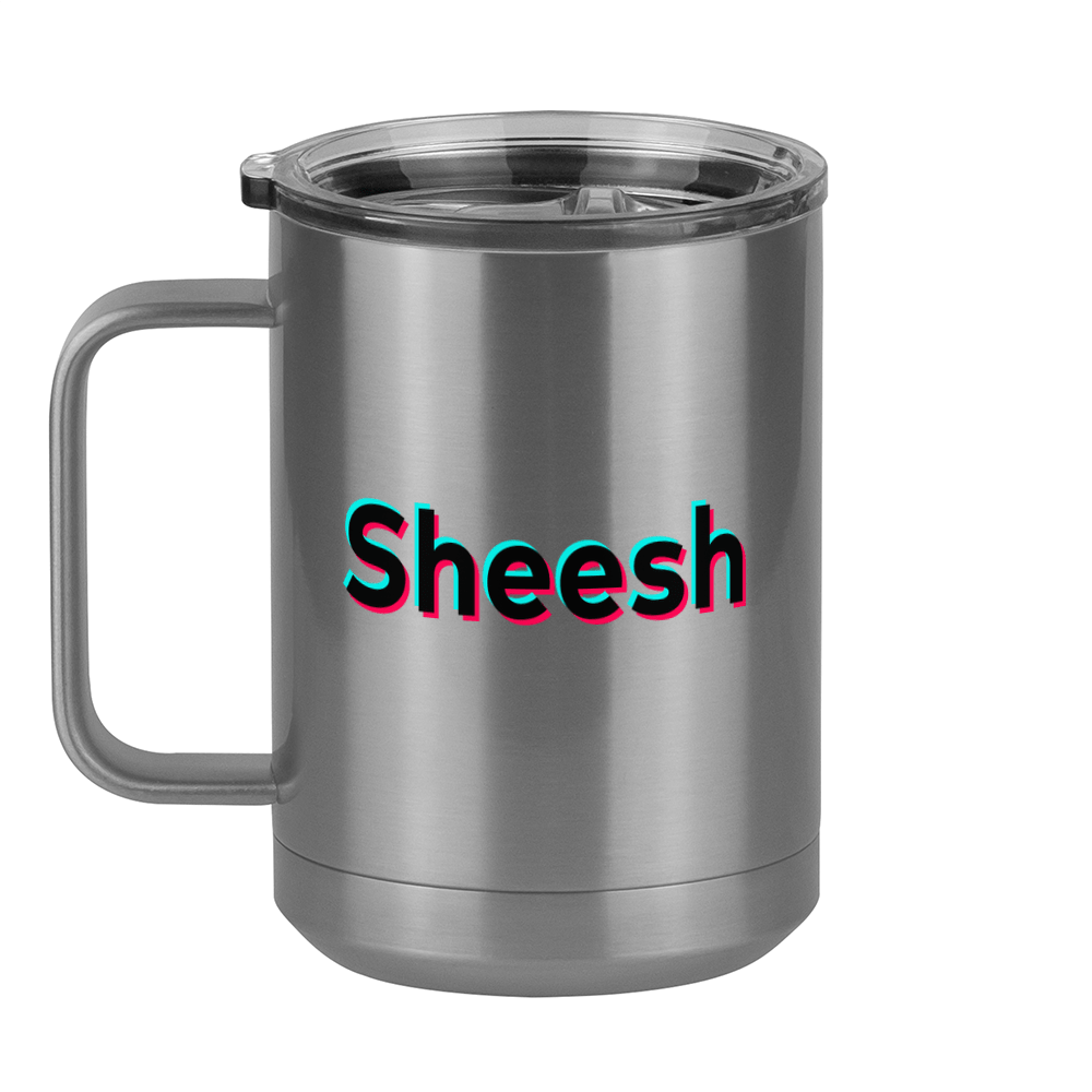 Sheesh Coffee Mug Tumbler with Handle (15 oz) - TikTok Trends - Left View