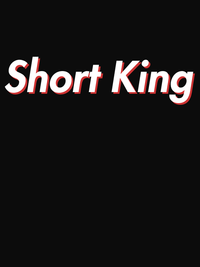 Thumbnail for Short King T-Shirt - Black - Decorate View